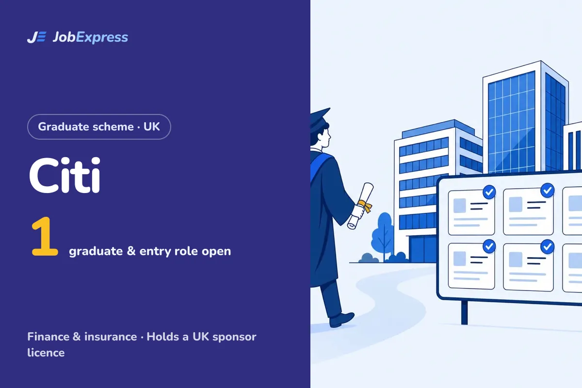 Citi Graduate Scheme and Graduate Jobs UK: 1 Open (Oct 2026)