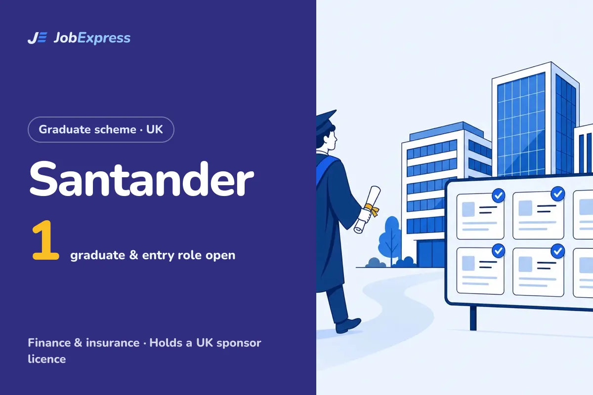 Santander Graduate Scheme and Graduate Jobs UK: 1 Open (Oct 2026)