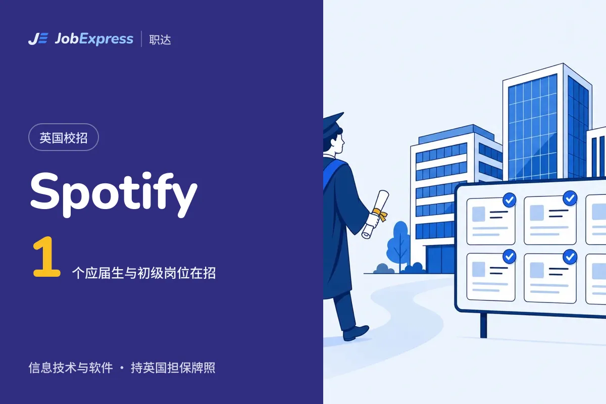 Spotify 英国校招和应届生岗位:1 个在招,担保牌照情况(2026年10月)