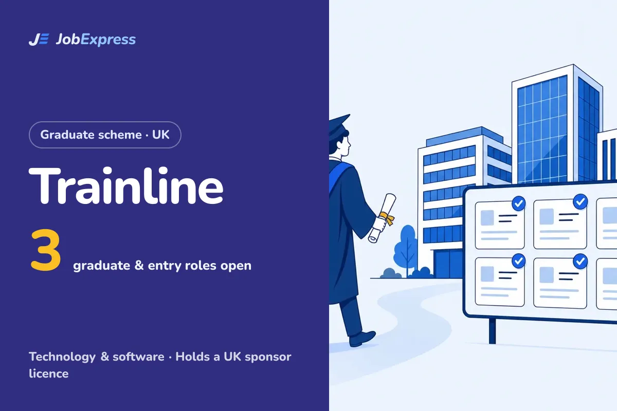 Trainline Graduate Scheme and Graduate Jobs UK: 3 Open (Oct 2026)